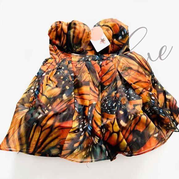 SELKIE The Monarchy Party Blue Moon Puff Mini Dress (size S & M) NWT - Picture 5 of 12